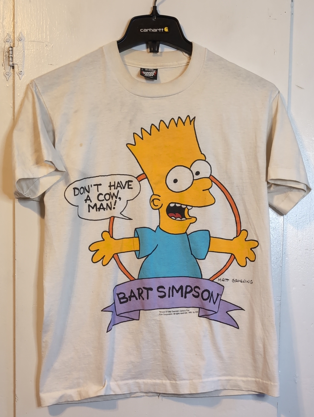 Vint. '90 Bart Simpson tee mens large